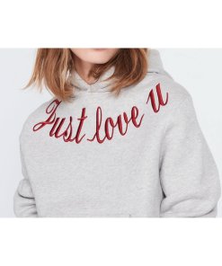 Sandro Just Love U Embroidered Hoodie