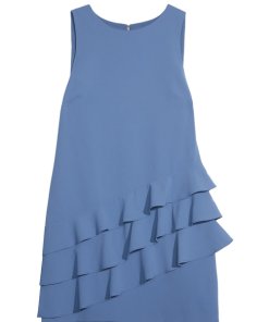 Alice + Olivia Clive Asymmetric Ruffle Dress