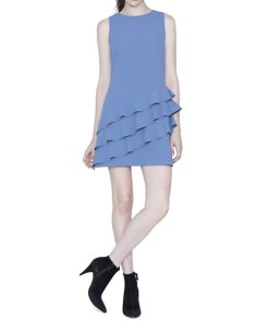 Alice + Olivia Clive Asymmetric Ruffle Dress