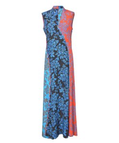 knee length dresses for ladies Diane von Furstenberg Tiered Maxi Dress Nea Garden Print Cotton-Silk S   Celebrity Owned