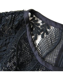 Diane von Furstenberg Sleeveless Tailored Lace Mini Dress
