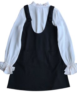 Twinset Pinafore Dress & Silk Ruffle Shirt