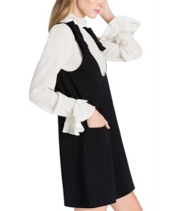 Twinset Pinafore Dress & Silk Ruffle Shirt