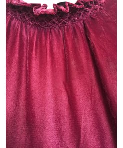 Maje Rilea Smock Detail Velvet Dress