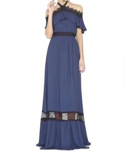 Alice + Olivia Mitsy Off-the-Shoulder Maxi Dress