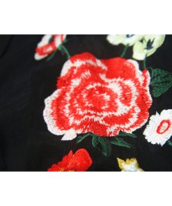 Equipment Adalyn Floral Embroidered Silk Shirt