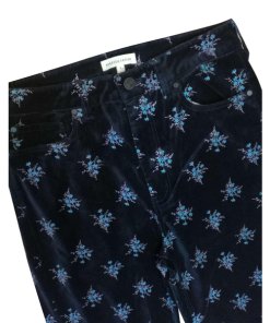 Rebecca Taylor La Vie Celeste Floral Velvet Pants