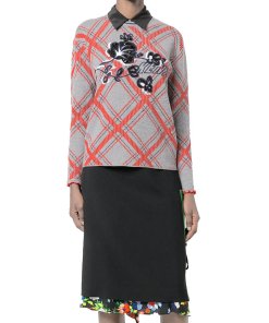 Kenzo Frame Check Wool Blend Sweater