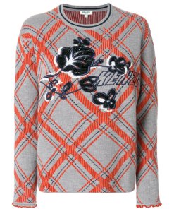 Kenzo Frame Check Wool Blend Sweater