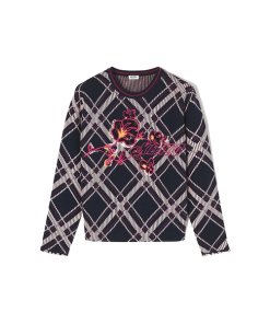 Kenzo Frame Check Wool Blend Sweater