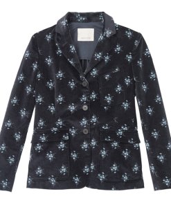 Rebecca Taylor La Vie Celeste Floral Velvet Jacket