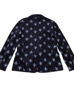 Rebecca Taylor La Vie Celeste Floral Velvet Jacket
