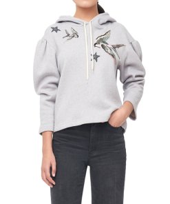 Rebecca Taylor Embroidered Bird Hoodie