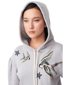 Rebecca Taylor Embroidered Bird Hoodie