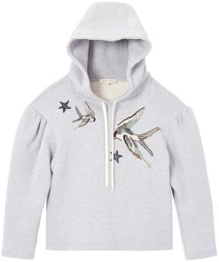 Rebecca Taylor Embroidered Bird Hoodie