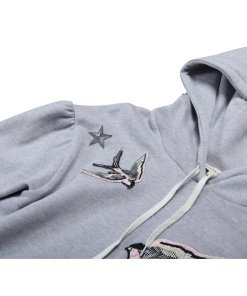 Rebecca Taylor Embroidered Bird Hoodie