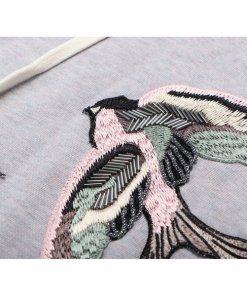 Rebecca Taylor Embroidered Bird Hoodie