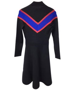 Sandro Chevron Inset Knit Dress