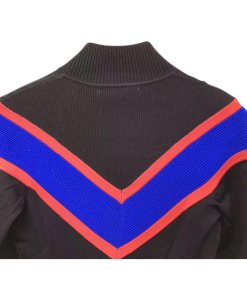 Sandro Chevron Inset Knit Dress