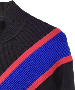 Sandro Chevron Inset Knit Dress