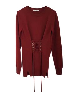 Sandro Robine Lace-Up Sweater