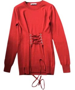 Sandro Robine Lace-Up Sweater