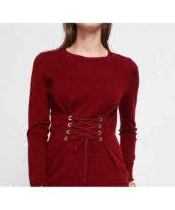 Sandro Robine Lace-Up Sweater