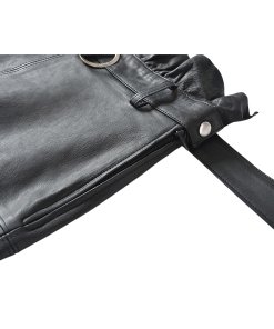 J Brand Claudia High-Waist Leather Midi Skirt