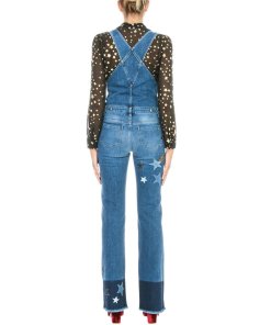 RED Valentino Star Patch Denim Overalls