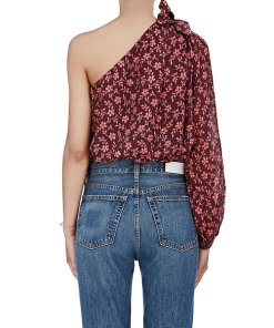 Ulla Johnson Enid Bow Detail One-Shoulder Blouse