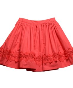 Alice + Olivia Tania Lace-Inset Pouf Skirt