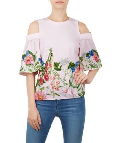 Ted Baker Beyaa Glorence Cold Shoulder Top