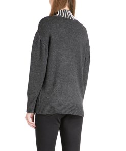 Sandro Faux Pearl Embellished Mockneck SweaterSandro Faux Pearl Embellished Mockneck Sweater