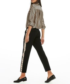 Maison Scotch Striped Silk Button Shirt