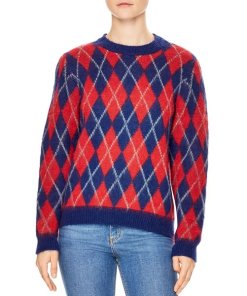 Sandro Jona Argyle Mohair-Blend Sweater