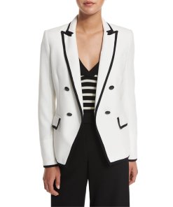 Veronica Beard Harriet Cutaway Contrast Jacket