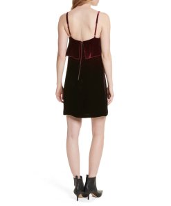 Alice + Olivia Bess Ombre Velvet Sleeveless Slip Dress