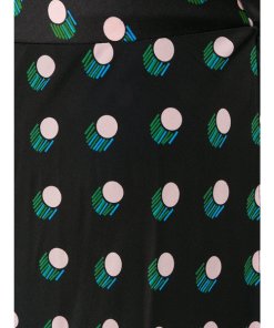Diane von Furstenberg Casimir Dot Long-Sleeve Flare Wrap Dress