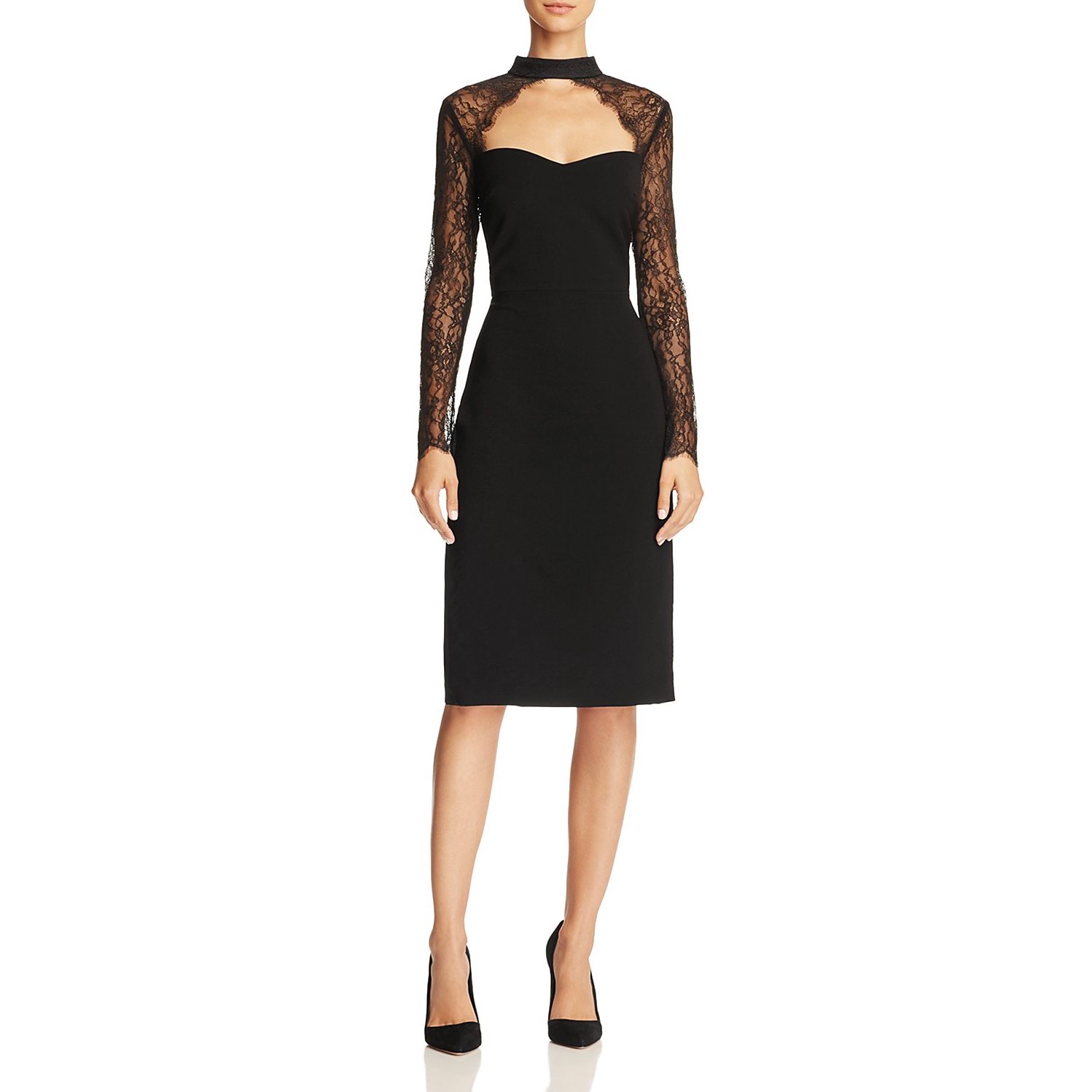 Alice + Olivia Helga Lace-Detail Cutout Dress  evaChic