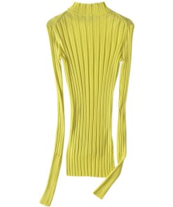 Theory Wide-Ribbed Mock Neck Merino Wool Sweater