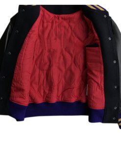 Miu Miu Embellished Appliqué Wool Bomber Jacket