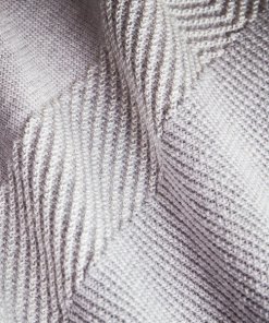 Burberry Angell Bell-Sleeve Check Merino Blend V-Neck Sweater