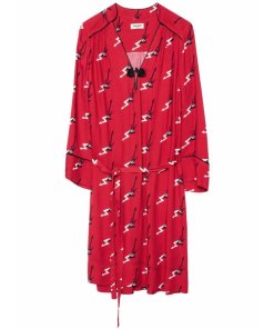 Zadig & Voltaire Rosario Lightning and Guitar Print Dress