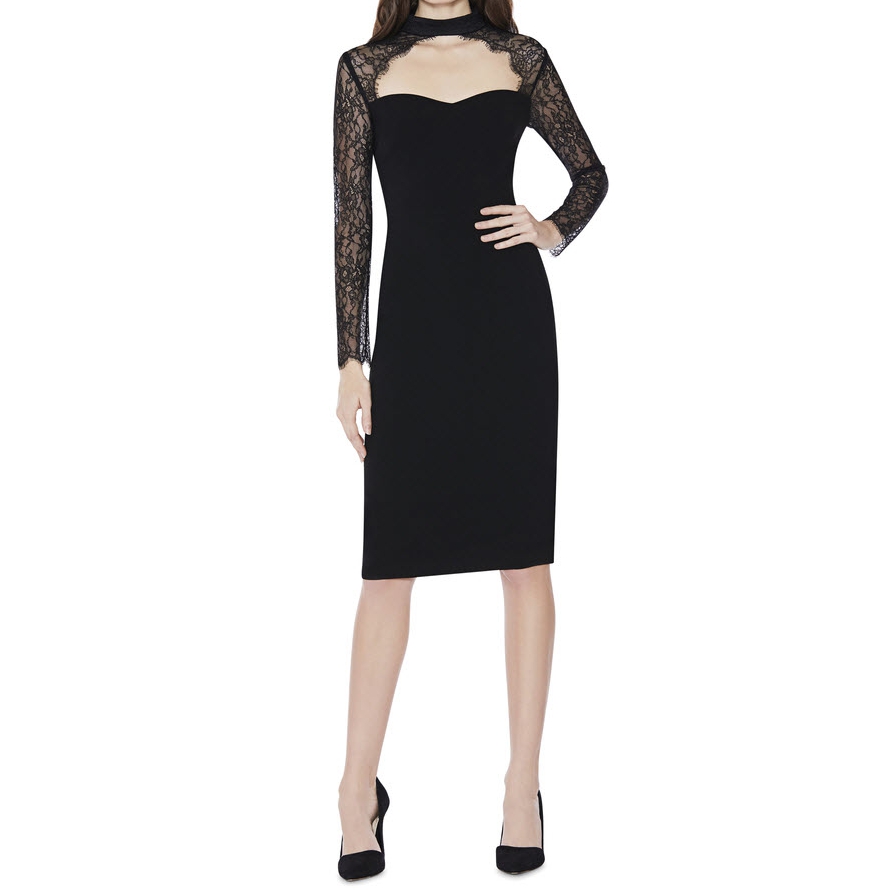 Alice + Olivia Helga Lace-Detail Cutout Dress