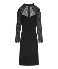 Alice + Olivia Helga Lace-Detail Cutout Dress