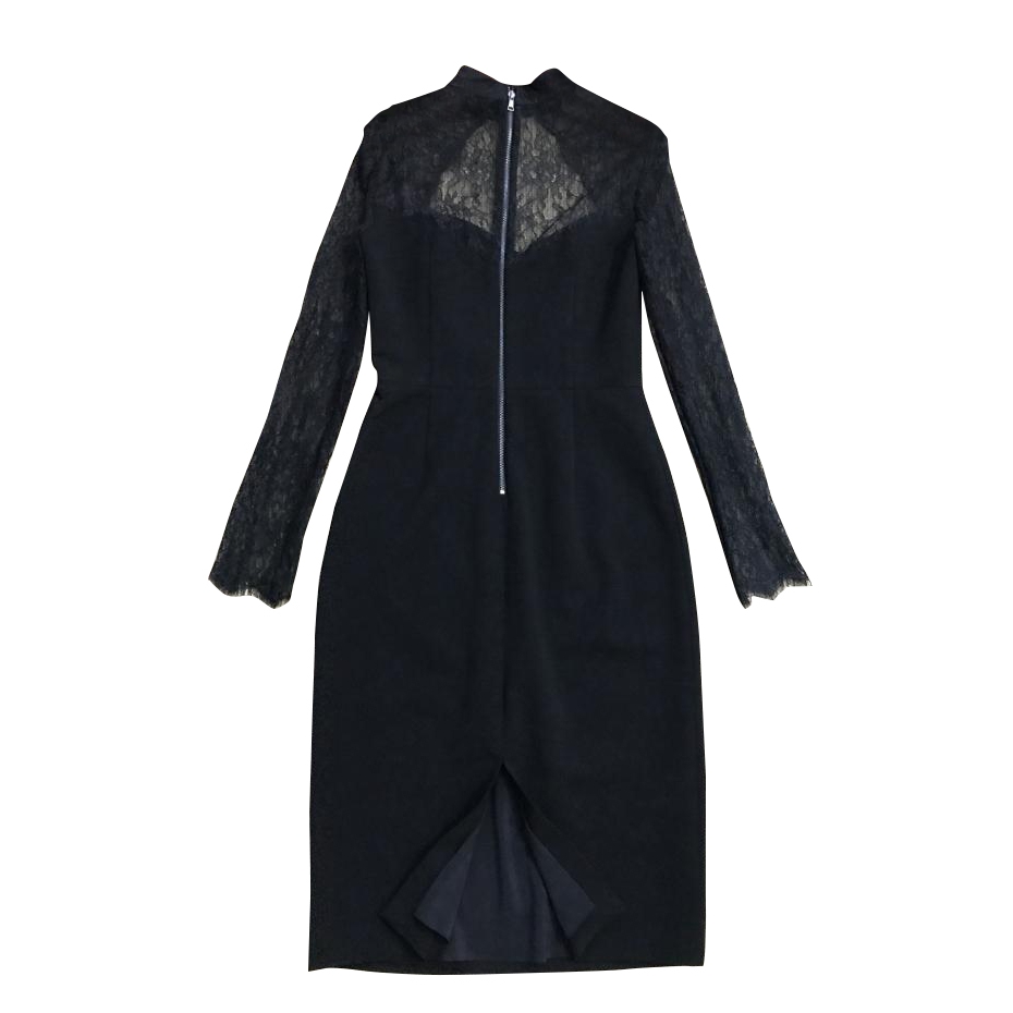 Alice + Olivia Helga Lace-Detail Cutout Dress  evaChic