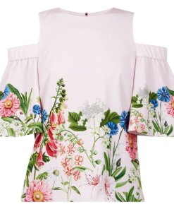 Ted Baker Beyaa Glorence Cold Shoulder Top