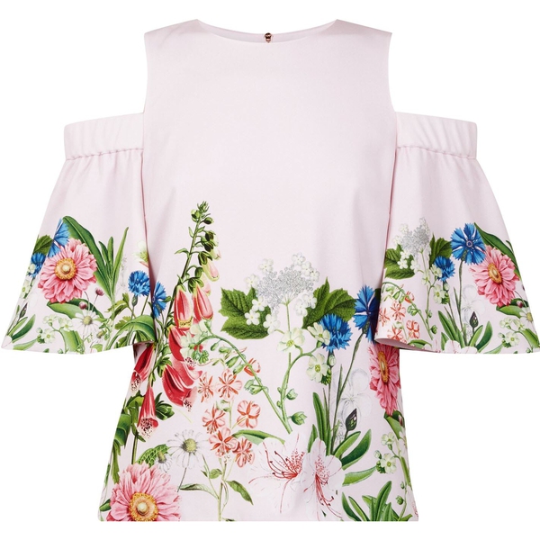 Ted Baker Beyaa Glorence Cold Shoulder Top