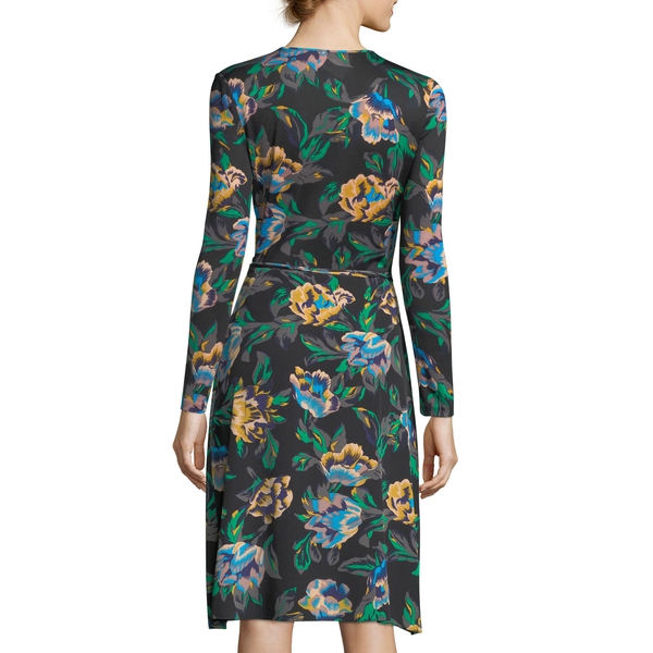 Diane von Furstenberg Benton Floral Long-Sleeve Wrap Dress Diane von Furstenberg Benton Floral Long-Sleeve Wrap Dress