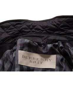 Burberry Brit Wool-Panel Quilted Biker Jacket